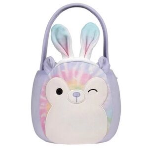 Babette Tie Dye Cute Winking Hedgehog Squishmallows Kids Plush Easter Basket NWT